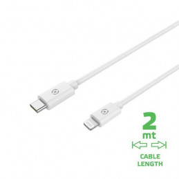 Celly USBLIGHTC2MWH Lightning-kaapeli 2 m Valkoinen