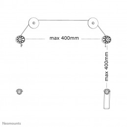 Neomounts PLASMA-W800 TV-kiinnike 139,7 cm (55") Musta