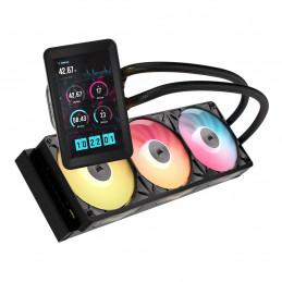 Corsair iCUE LINK TITAN II 360 RX LCD Suoritin All-in-one-nesteenjäähdytin 36 cm Musta 1 kpl