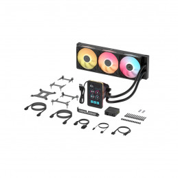 Corsair iCUE LINK TITAN II 360 RX LCD Suoritin All-in-one-nesteenjäähdytin 36 cm Musta 1 kpl