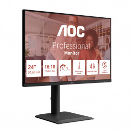 AOC E4 X24E4U tietokoneen litteä näyttö 61 cm (24") 1920 x 1200 pikseliä Full HD LED Musta