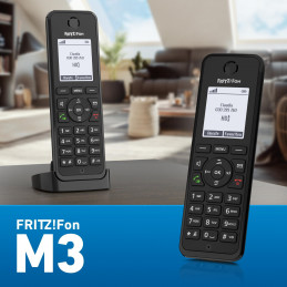 Fon M3 DECT-puhelin Soittajan tunnistus Musta