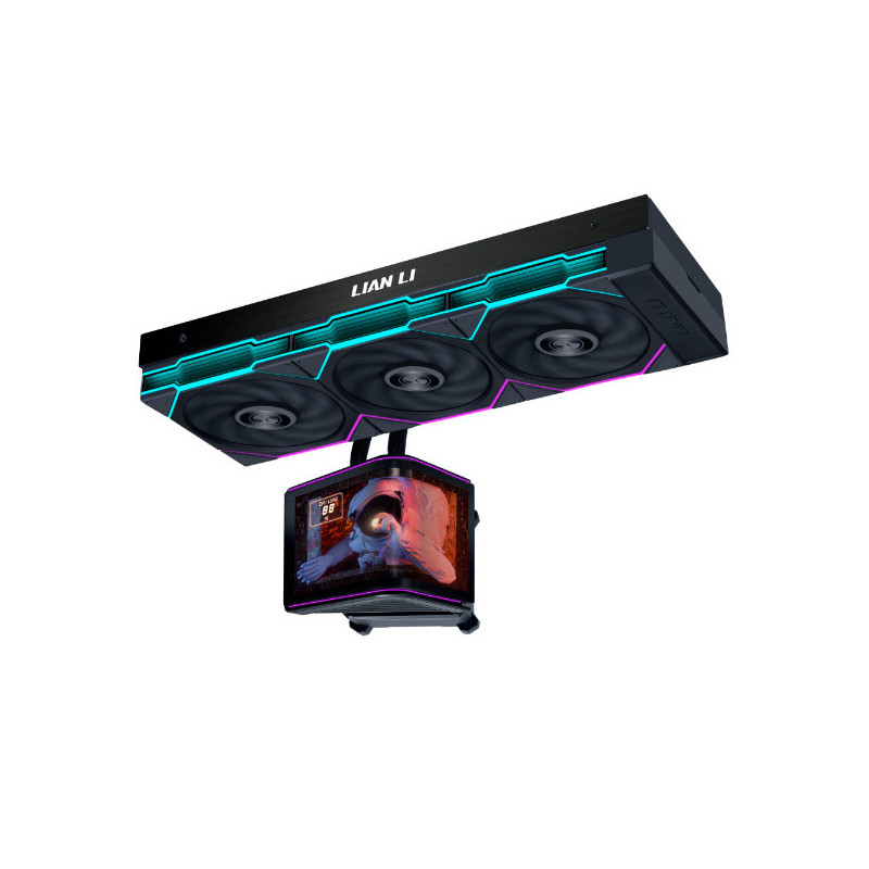 Lian Li HydroShift II OLED Curved 360P28 Suoritin All-in-one-nesteenjäähdytin 12 cm Musta 1 kpl