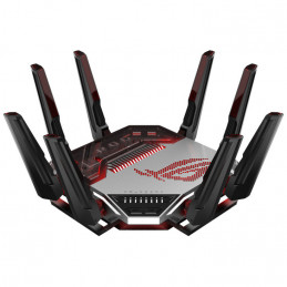 ASUS ROG Rapture GT-BN98 langaton reititin 10 Gigabit Ethernet Quad-band (2.4 GHz   5 GHz-1   5 GHz-2   6 GHz) Musta, Valkoinen
