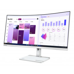 Lenovo L34W-4C tietokoneen litteä näyttö 86,4 cm (34") 3440 x 1440 pikseliä UltraWide Quad HD LED Harmaa
