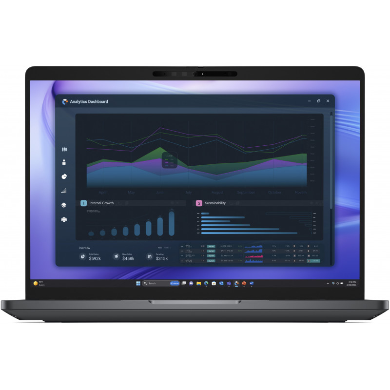 DELL Pro Precision 5 14 PW514261 Copilot+ PC Intel Core Ultra 7 366H Mobiilityöasema 35,6 cm (14") Full HD+ 32 GB LPDDR5x-SDRAM
