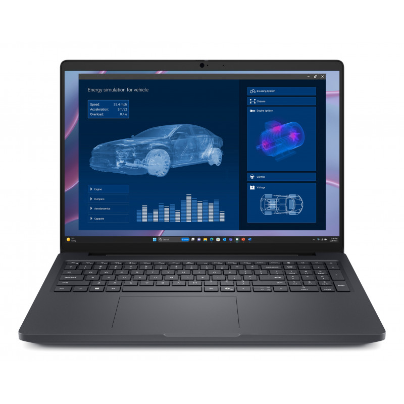 DELL Pro Max 16 MC16255 Copilot+ PC AMD Ryzen AI 7 PRO 450 Mobiilityöasema 40,6 cm (16") WUXGA 32 GB LPDDR5x-SDRAM 1 TB SSD
