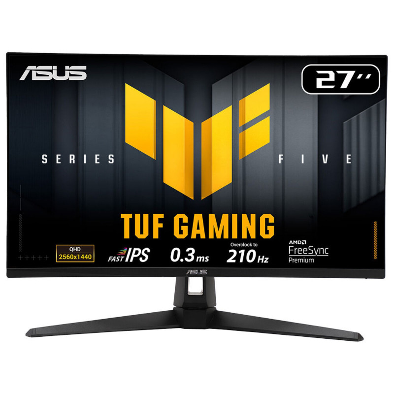 ASUS TUF Gaming VG27AQ5A tietokoneen litteä näyttö 68,6 cm (27") 2560 x 1440 pikseliä Quad HD LCD Musta