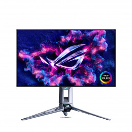 ASUS ROG Swift OLED PG27AQWP-W tietokoneen litteä näyttö 67,3 cm (26.5") 2560 x 1440 pikseliä Quad HD LCD Hopea