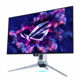 ASUS ROG Swift OLED PG27AQWP-W tietokoneen litteä näyttö 67,3 cm (26.5") 2560 x 1440 pikseliä Quad HD LCD Hopea