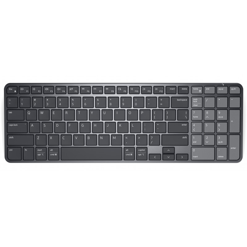 DELL Pro 7 KB746 näppäimistö Universaali RF Wireless + Bluetooth QWERTY Pohjoismainen Grafiitti