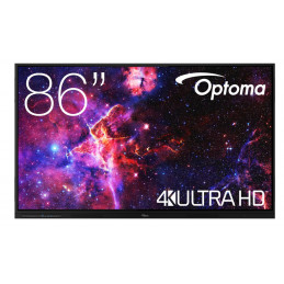 Optoma H1F0H08BW101 Interaktiivinen valkotaulu 2,18 m (86") 3840 x 2160 pikseliä Kosketusnäyttö Musta USB