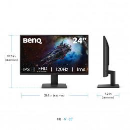 BenQ GW2491P tietokoneen litteä näyttö 60,5 cm (23.8") 1920 x 1080 pikseliä Full HD LED Musta
