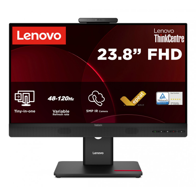 Lenovo ThinkCentre TIO24 Gen6 tietokoneen litteä näyttö 60,5 cm (23.8") 1920 x 1080 pikseliä Full HD LED Musta