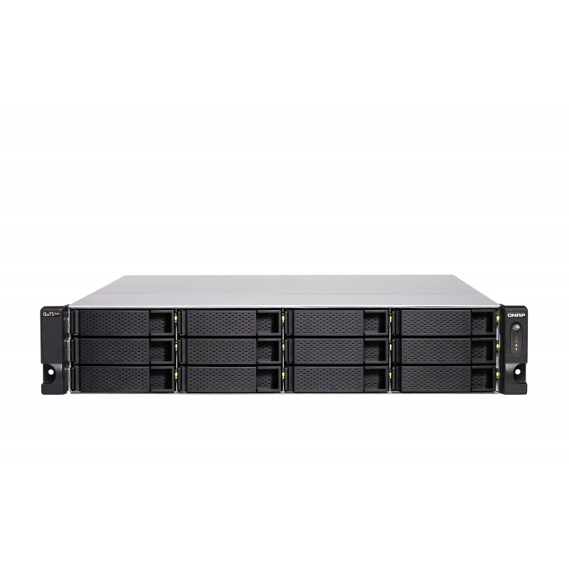 QNAP TS-H1886XU-RP-R2 NAS Teline ( 3U ) Intel® Xeon® D D-1622 32 GB DDR4 0 TB QuTS hero Musta, Harmaa