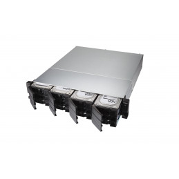 QNAP TS-H1886XU-RP-R2 NAS Teline ( 3U ) Intel® Xeon® D D-1622 32 GB DDR4 0 TB QuTS hero Musta, Harmaa
