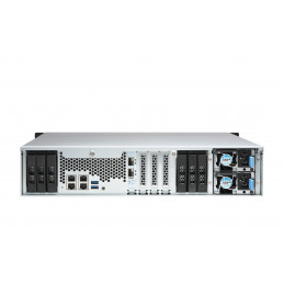 QNAP TS-H1886XU-RP-R2 NAS Teline ( 3U ) Intel® Xeon® D D-1622 32 GB DDR4 0 TB QuTS hero Musta, Harmaa