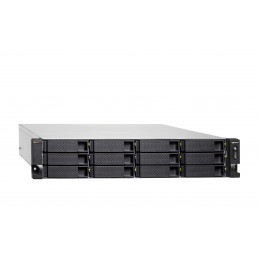 QNAP TS-H1886XU-RP-R2 NAS Teline ( 3U ) Intel® Xeon® D D-1622 32 GB DDR4 0 TB QuTS hero Musta, Harmaa