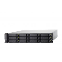 QNAP TS-H1886XU-RP-R2 NAS Teline ( 3U ) Intel® Xeon® D D-1622 32 GB DDR4 0 TB QuTS hero Musta, Harmaa