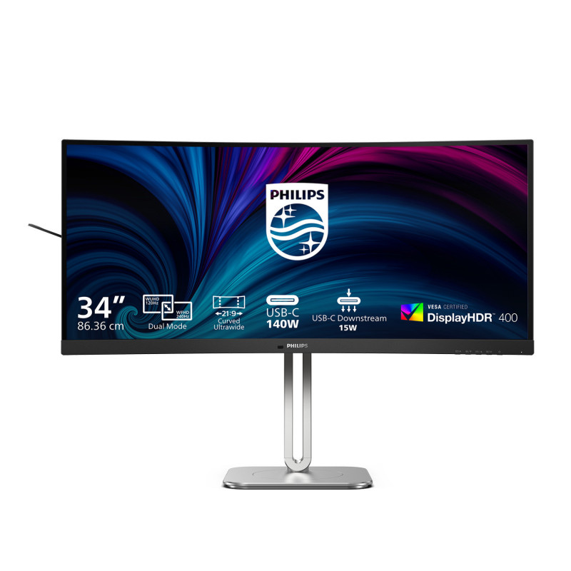 Philips 5000 series 34B2U5900C 00 tietokoneen litteä näyttö 86,4 cm (34") 5120 x 2160 pikseliä WUHD LCD Harmaa