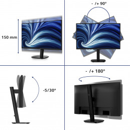 Philips 27B2N3500 00 tietokoneen litteä näyttö 68,6 cm (27") 2560 x 1440 pikseliä Full HD LCD Musta