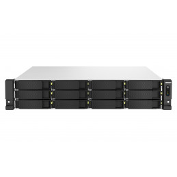 QNAP TS-H1887XU-RP NAS Teline ( 2U ) Intel Xeon E E-2336 32 GB DDR4 0 TB QuTS hero Musta, Valkoinen
