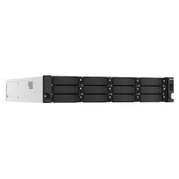 QNAP TS-H1887XU-RP NAS Teline ( 2U ) Intel Xeon E E-2336 32 GB DDR4 0 TB QuTS hero Musta, Valkoinen