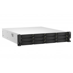QNAP TS-H1887XU-RP NAS Teline ( 2U ) Intel Xeon E E-2336 32 GB DDR4 0 TB QuTS hero Musta, Valkoinen