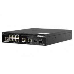 QNAP QSW-M2106R-2S2T verkkokytkin Hallittu L2 10G Ethernet (100 1000 10000) 1U Musta
