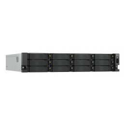 QNAP TS-H1277AXU-RP NAS Teline ( 2U ) AMD Ryzen™ 5 16 GB DDR5 0 TB QuTS hero Musta
