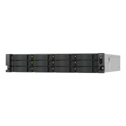 QNAP TS-H1277AXU-RP NAS Teline ( 2U ) AMD Ryzen™ 5 16 GB DDR5 0 TB QuTS hero Musta