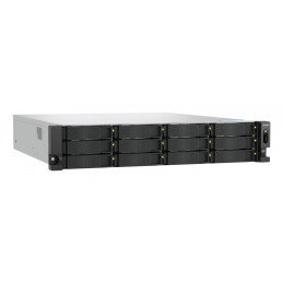 QNAP TS-H1277AXU-RP NAS Teline ( 2U ) AMD Ryzen™ 5 16 GB DDR5 0 TB QuTS hero Musta