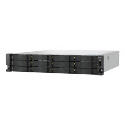 QNAP TS-H1277AXU-RP NAS Teline ( 2U ) AMD Ryzen™ 5 16 GB DDR5 0 TB QuTS hero Musta