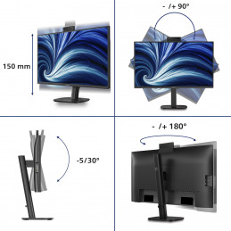 Philips 3000 series 27B2U3601H 00 tietokoneen litteä näyttö 68,6 cm (27") 2560 x 1440 pikseliä Quad HD LCD Musta