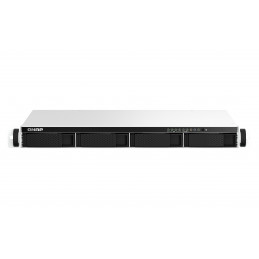 QNAP TS-464eU NAS Teline ( 1U ) Intel® Celeron® N5095 8 GB DDR4 0 TB QNAP Turbo System Alumiini, Musta
