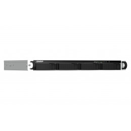 QNAP TS-464eU NAS Teline ( 1U ) Intel® Celeron® N5095 8 GB DDR4 0 TB QNAP Turbo System Alumiini, Musta