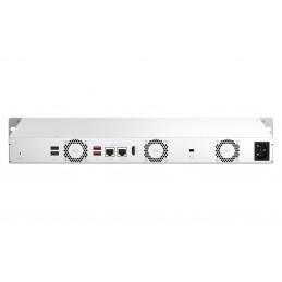 QNAP TS-464eU NAS Teline ( 1U ) Intel® Celeron® N5095 8 GB DDR4 0 TB QNAP Turbo System Alumiini, Musta
