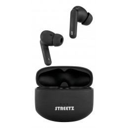 Streetz TWS-116 kuulokkeet ja kuulokemikrofoni True Wireless Stereo (TWS) In-ear Puhelut Musiikki Bluetooth Musta