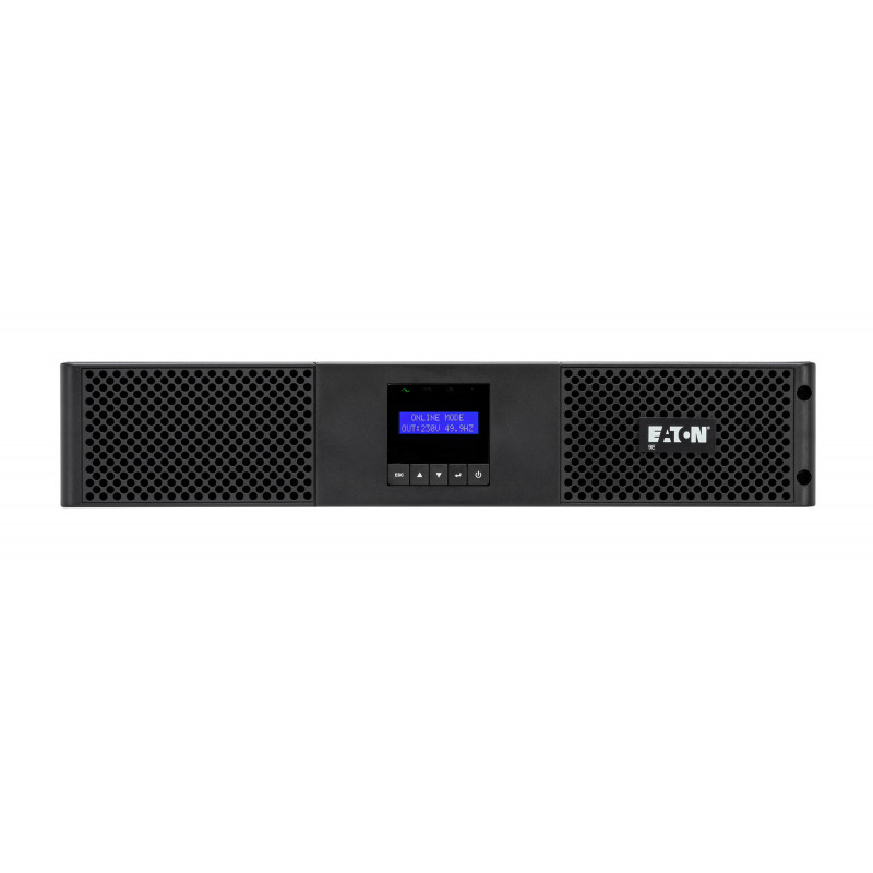 Eaton 9E3000IR UPS-virtalähde Taajuuden kaksoismuunnos (verkossa) 3 kVA 2700 W 7 AC-pistorasia(a)