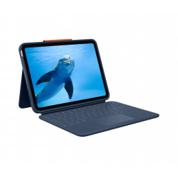 Logitech Rugged Combo 4 Touch QWERTY Pohjoismainen Smart Connector Sininen