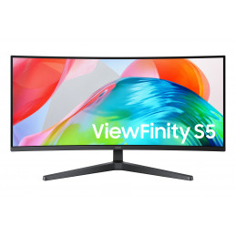 Samsung S55GH tietokoneen litteä näyttö 86,4 cm (34") 3440 x 1440 pikseliä UltraWide Quad HD LCD Musta