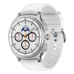 Samsung SM-L505FZWAEUB Äly- ja urheilukello 3,3 cm (1.3") AMOLED 46 mm Digitaalinen 438 x 438 pikseliä Kosketusnäyttö 4G Hopea