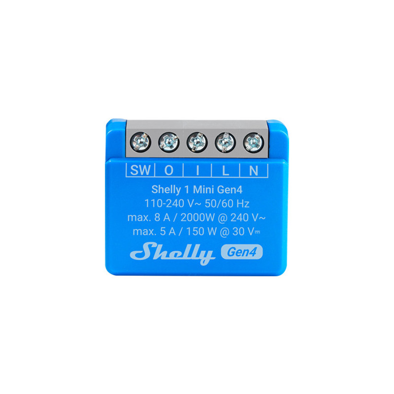 Shelly 1 Mini Gen4 Älykytkin 1P Sininen