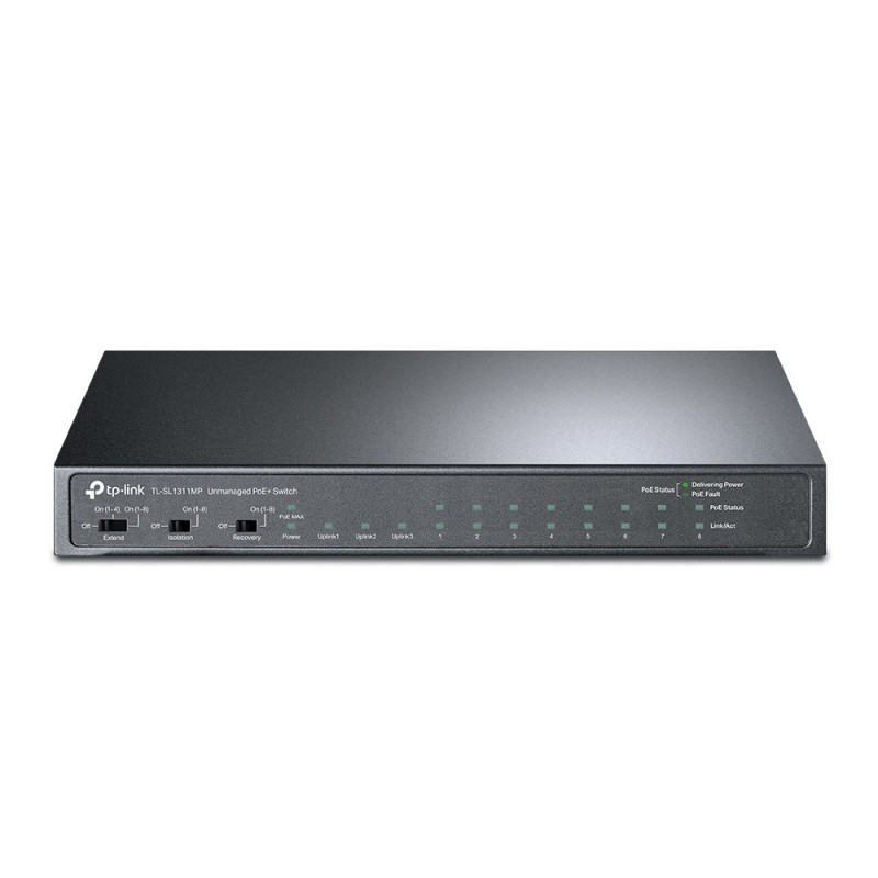 TP-Link TL-SL1311MP verkkokytkin Hallitsematon Fast Ethernet (10 100) Power over Ethernet -tuki Musta