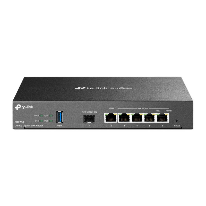 TP-Link Omada ER7206 langallinen reititin Gigabitti Ethernet Musta