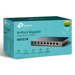 TP-Link TL-SG108E verkkokytkin Hallittu L2 Gigabit Ethernet (10 100 1000) Musta