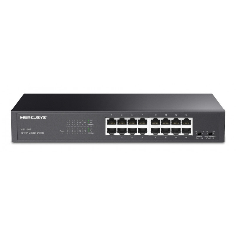 Mercusys MS116GS verkkokytkin Gigabit Ethernet (10 100 1000) Musta