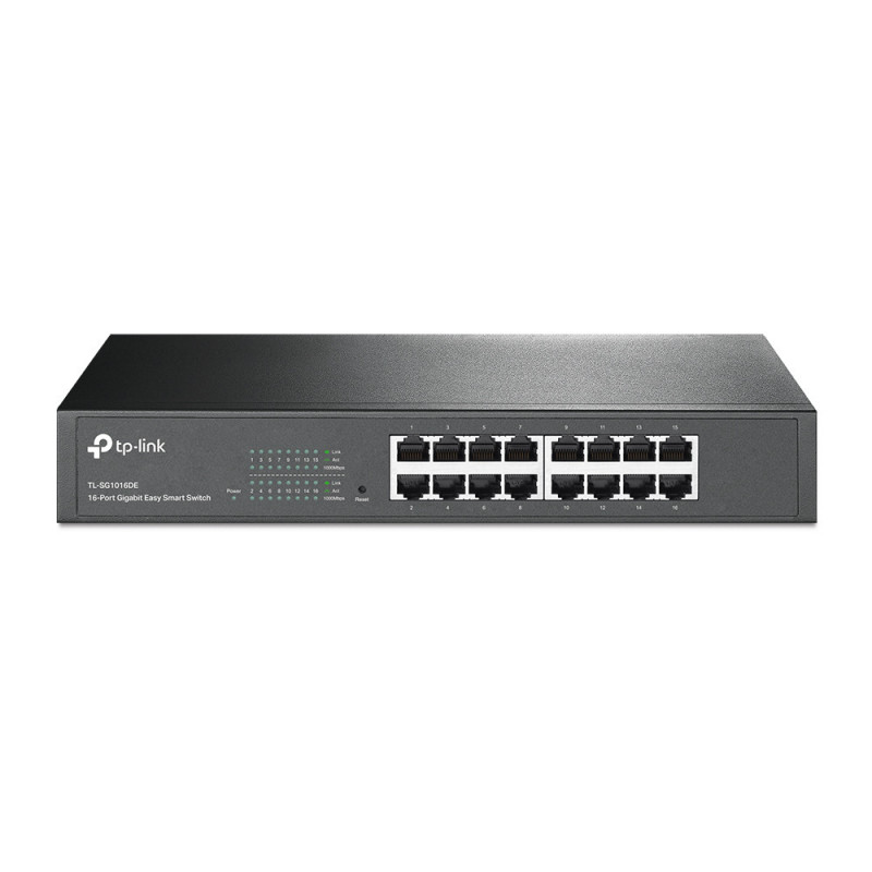 TP-Link TL-SG1016DE verkkokytkin Hallittu L2 Gigabit Ethernet (10 100 1000) Musta