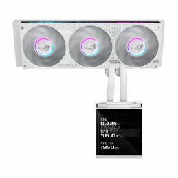 ASUS ROG STRIX SLC IV 360 ARGB LCD WHT Suoritin All-in-one-nesteenjäähdytin 12 cm Valkoinen 1 kpl
