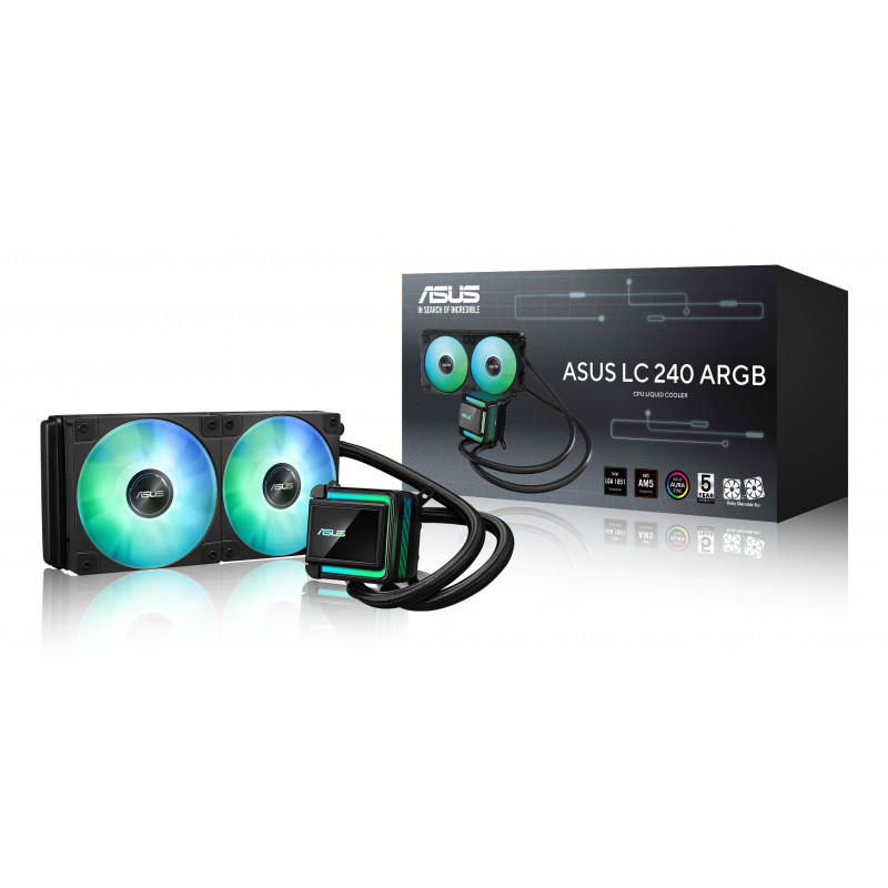 ASUS LC 240 ARGB Suoritin All-in-one-nesteenjäähdytin 12 cm Musta 1 kpl